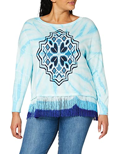 Desigual Damen JERS_CHANDIGARTH Strickjacke, Weiß (Blanco 1000), X-Large (Herstellergröße: XL) von Desigual