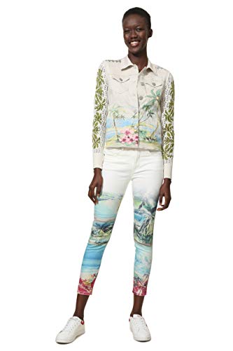 Desigual Damen Jacke, Chaq_Tiki White (42) von Desigual