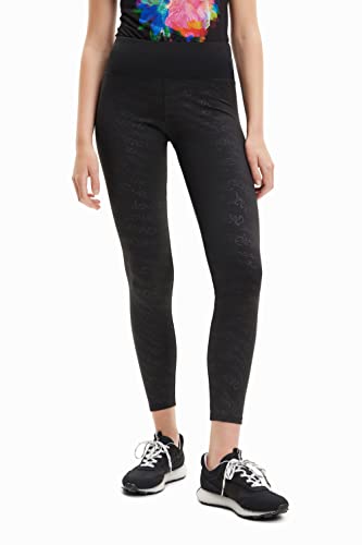 Desigual Damen Legging_elisabet Casual Pants, Schwarz, L EU von Desigual