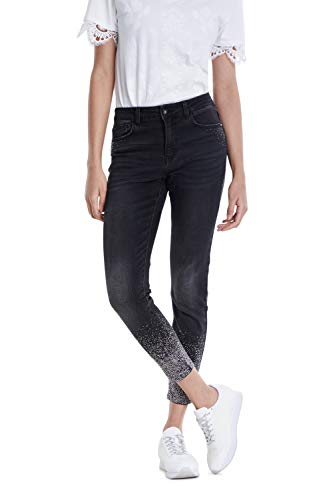 Desigual Damen NOLA Skinny Jeans, Blau (Denim Black WASH 5162), No Aplica (Herstellergröße:24) von Desigual