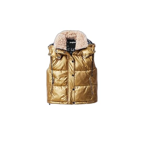 Desigual Damen Padded_Gotemburgo, 8033 Honey Gold, Padded Short Overcoat, Gelb, S von Desigual