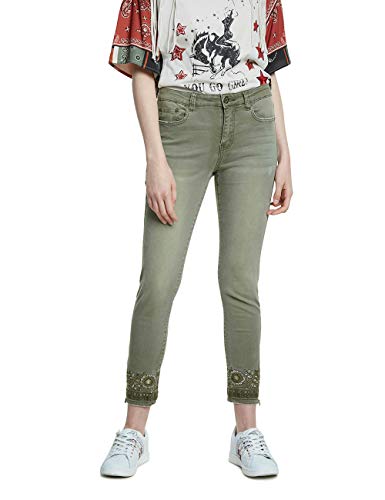 Desigual Damen Pant_Oneil Hose, Grün (Verde Militar 4003), W(Herstellergröße:36) von Desigual