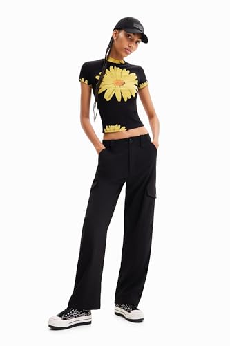 Desigual Damen Pant_sena-lacroix 2000 Casual Pants, Schwarz, L EU von Desigual