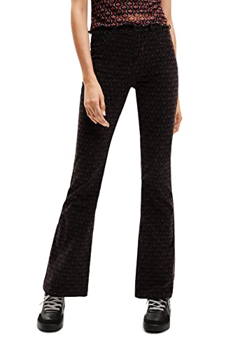 Desigual Damen Pant_tears, 3028 Cereza, Casual Pants, Rot, 36 EU von Desigual