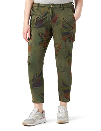 Desigual Damen Pant_tropi L ssige Hose, Grün, 40 EU von Desigual