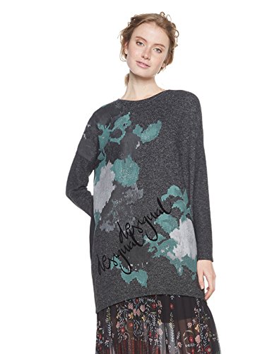 Desigual Damen TS_KUNIK Pullover, Grau (Gris Vigore Oscuro 2043), Medium von Desigual