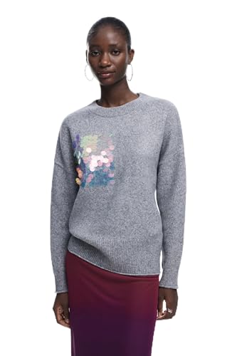 Desigual Damen 25SWJFX2 Sweatshirt, Black, M von Desigual