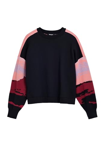 Desigual Damen 25SWSKX0 Sweatshirt, Black, M von Desigual