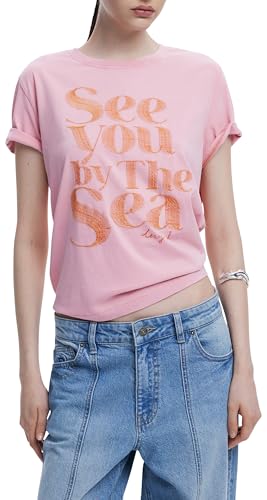 Desigual REPRIS_TS_SEA, 3049 PINK, XL von Desigual