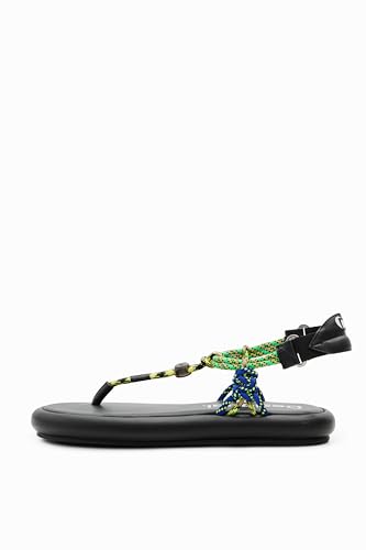 Desigual Damen Shoes 4 Woman Fabric Flat Sandal, Material FINISHES, 38 EU von Desigual