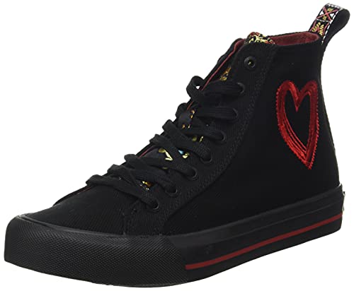 Desigual Damen Shoes_BETA_Militar Sneaker, Black, 36 EU von Desigual