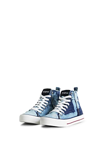 Desigual Damen Shoes_BETA_TRAVEL Patch 5006 Jeans Sneaker, Blue, 39 EU von Desigual