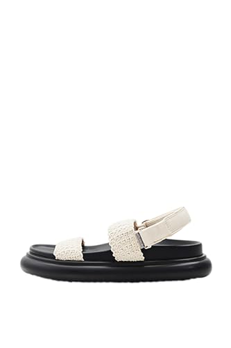 Desigual Damen Shoes_Boat_Macrame Sandal, Black, 37 EU von Desigual