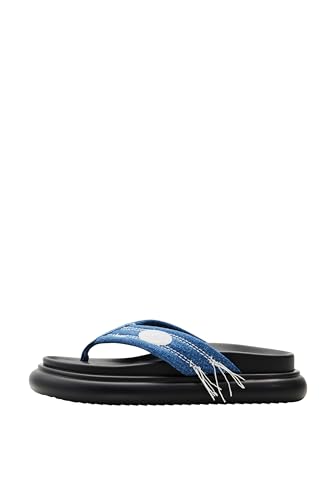Desigual Damen Shoes_Boat_Thong DEN Sandal, Blue, 36 EU von Desigual