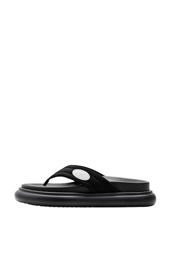 Desigual Damen Shoes_Boat_Thong Sandal, Black, 36 EU von Desigual