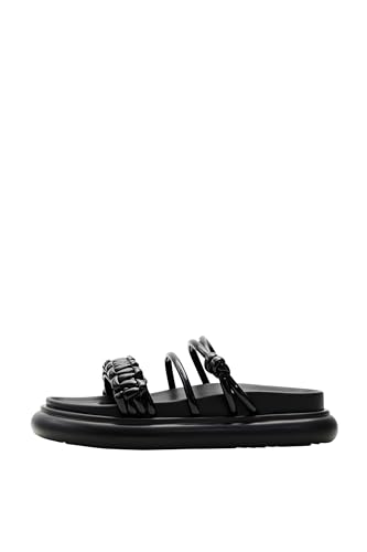 Desigual Damen Shoes_Boat_Tubular Sandal, Black, 37 EU von Desigual