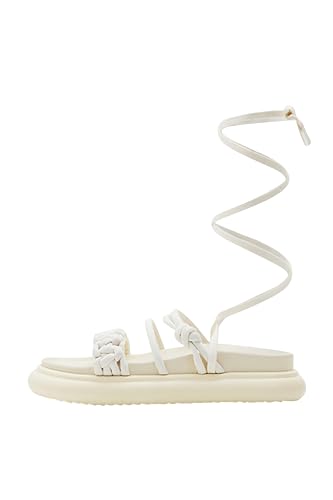Desigual Damen Shoes_Boat_Tubular Sandal, White, 41 EU Desigual Damen Shoes_Boat_Tubular Sandal, White, 41 EU von Desigual