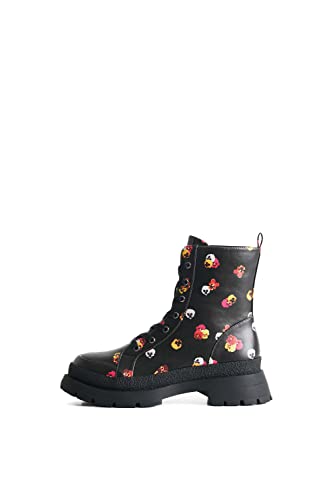 Desigual Damen Shoes_Boot_Flowers Hunting Shoe, Black, 40 EU von Desigual