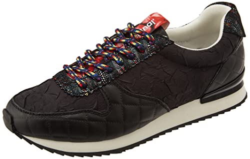 Desigual Damen Shoes_Broker_Black PU Sneaker, 39 EU von Desigual