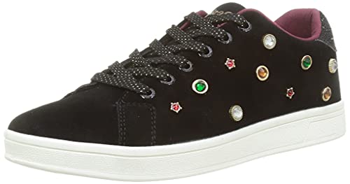 Desigual Damen Shoes_Cosmic_Jewels Sneaker, Black, 39 EU von Desigual