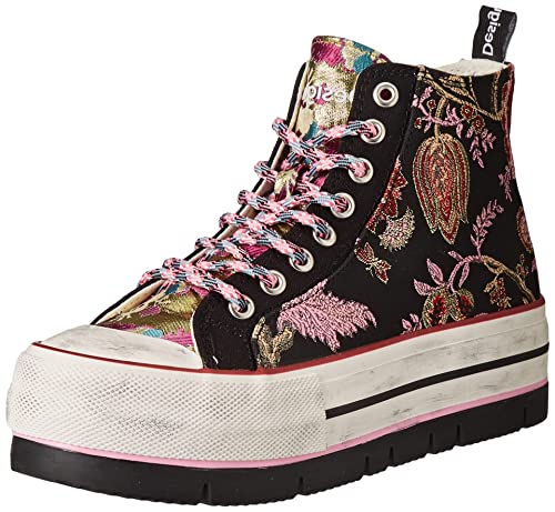 Desigual Damen Shoes_Crush_Black Sneaker, Multicolor, 37 EU von Desigual