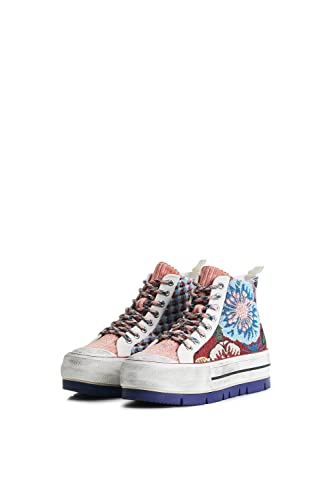 Desigual Damen Shoes_Crush_ROSA 9019 Tutti Fruti Sneaker, Material Finishes, 36 EU von Desigual