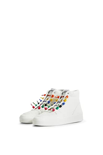 Desigual Damen Shoes_Fancy HIGH_Laces 1000 White Sneaker, 40 EU Desigual Damen Shoes_Fancy HIGH_Laces 1000 White Sneaker, 40 EU von Desigual
