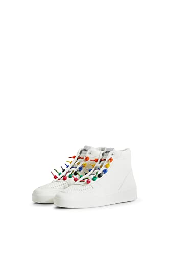 Desigual Damen Shoes_Fancy HIGH_Laces 1000 White Sneaker, 40 EU von Desigual