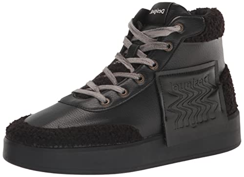 Desigual Damen Shoes_Fancy HIGH Patch 2000 Black Sneaker, 36 EU von Desigual