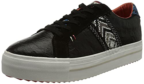 Desigual Damen Shoes_STREEET_Ethnic Sneaker, Black, 39 EU von Desigual