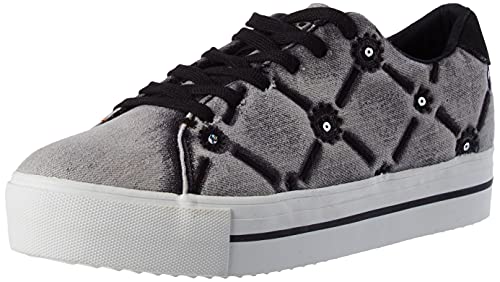 Desigual Damen Shoes_Street_Eye Tige Sneaker, Black, 36 EU von Desigual