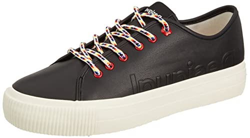 Desigual Damen Shoes_Street Half Logo Sneaker, Black, 41 EU von Desigual