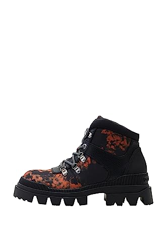 Desigual Damen Shoes_Track Hiking Print Mid Calf Boot, Black, 38 EU von Desigual