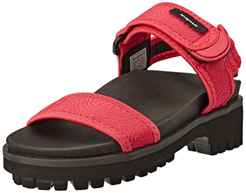 Desigual Damen Shoes_Track Sanda Flache Sandale, Red, 39 EU von Desigual