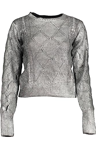 Desigual Damen Silver Jers_johanna 2032 Silver Pullover Sweater, Schwarz, XS EU von Desigual