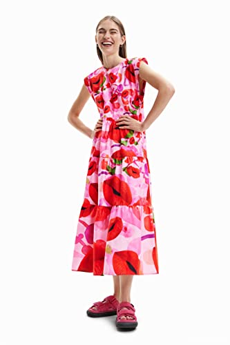 Desigual Damen Sommerkleid Tulip-Lacroix rot/lila/grün/pastelllila L von Desigual