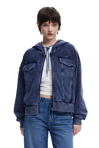 Desigual Damen 25SWSK35 Sweatshirt, Blue, L von Desigual