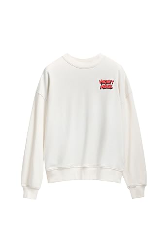 Desigual Damen 25SWSK39 Sweatshirt, White, S von Desigual