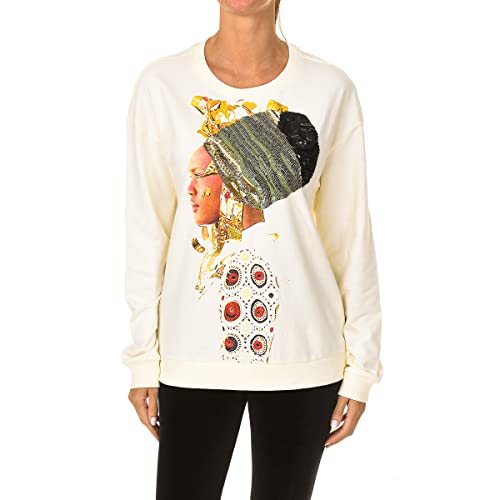 Desigual Damen Sweat_Princes Cardiganpullover, Egret, Small von Desigual