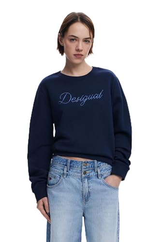 Desigual Damen 25SWSK16 Sweatshirt, Blue, XXL von Desigual