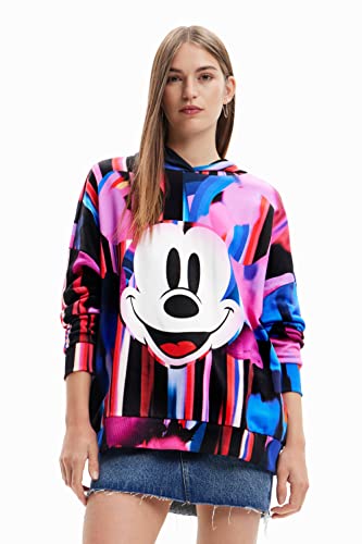 Desigual Damen Sweat_arty Mickey-lacroix Sweatshirt, Schwarz, S EU von Desigual