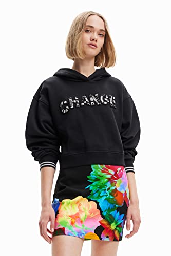 Desigual Damen Sweat_change 2000 Sweatshirt, Schwarz, L EU von Desigual