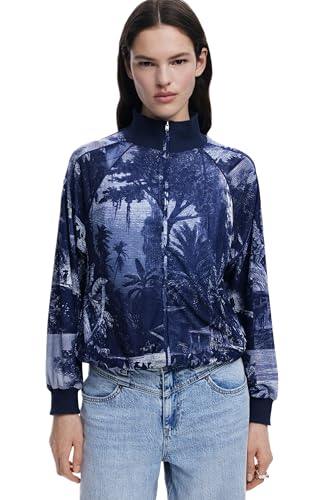 Desigual Damen 25SWSK42 Sweatshirt, Blue, XS von Desigual