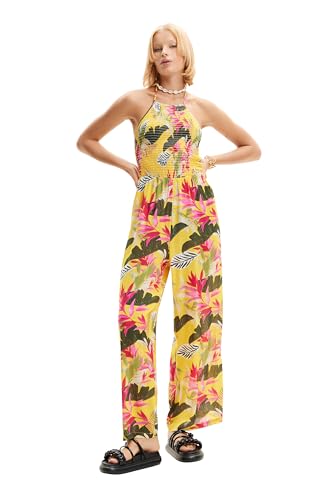 Desigual Damen Swim_Jumpsuit Tropical One Piece Swimsuit, Gelb, L EU von Desigual