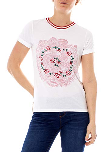 Desigual Damen TS_Mandala COCA-COLA T-Shirt, weiß, S von Desigual