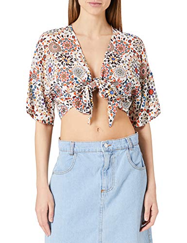 Desigual Damen Top Bora Swimwear Cover Up, Weiß, XL von Desigual