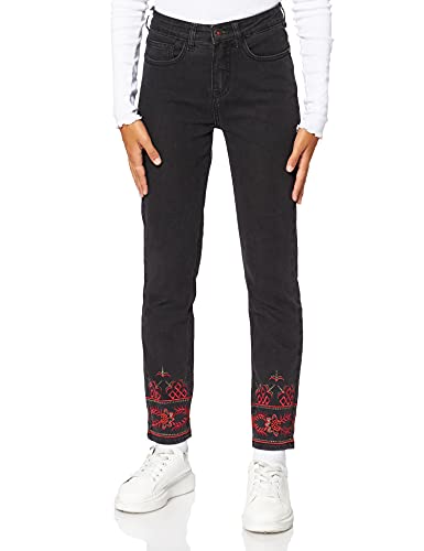 Desigual Damen Trousers CALIPSO Slim Jeans, Blau (Denim Black Wash 5162), Keine Angabe (Herstellergröße: 26) von Desigual