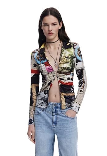 Desigual Damen 25SWTK78 T-Shirt, Black, M Desigual Damen 25SWTK78 T-Shirt, Black, M von Desigual