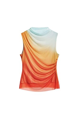 Desigual Damen Ts_Sahara T-Shirt, orange, Large Desigual Damen Ts_Sahara T-Shirt, orange, Large von Desigual