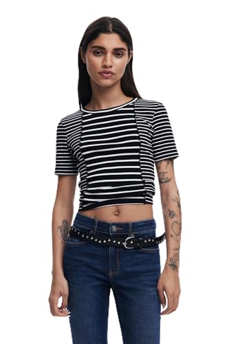 Desigual Damen 25SWTKAK T-Shirt, Black, L Desigual Damen 25SWTKAK T-Shirt, Black, L von Desigual